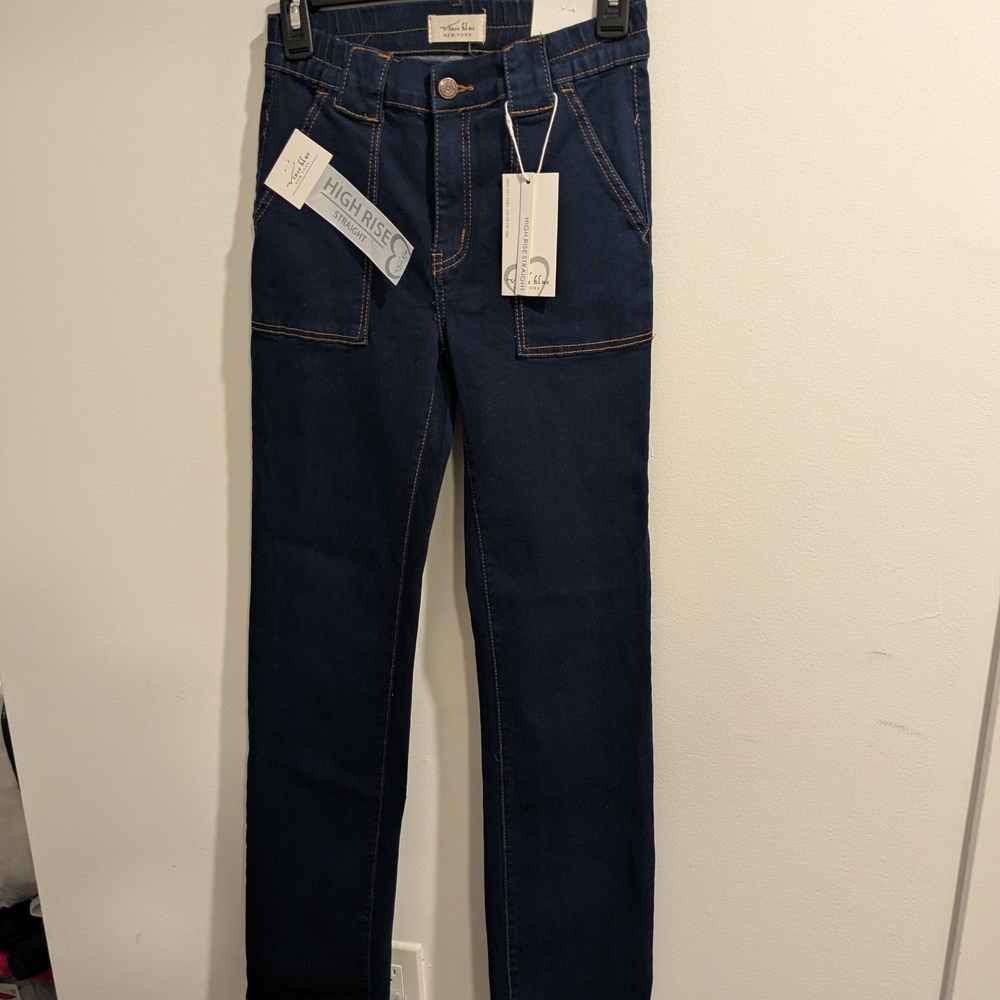 Vince Navy High-Rise Women's Jeans